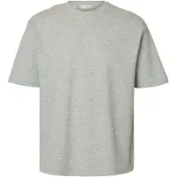 Selected T-shirt 'SLHOSCAR' gråmelerad