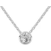Kohinoor halsband i vit guld med vit topas 123-P5673V