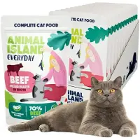 Animal Island Wolowina i filé - Våtfoder för katter - 12x85g