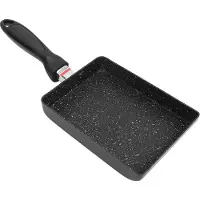 Koogeelife Japansk Tamagoyaki-panna Nonstick Aluminiumlegering Rostfritt Stål Äggrullepanna Köksredskap för Köket L(for 6.5-9kg)