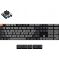 Keychron K5 QMK, Kabel & Trådlös, USB + Bluetooth, Mekaniska tangentbrytare, QZERTY, LED, Svart