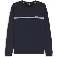 BOSS Cotton loungewear sweatshirt with chest branding