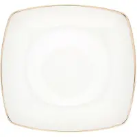 Lumarko porslin mat-/middagstallrikar MariaPaula Moderna Gold, vita, 25 x 25 cm