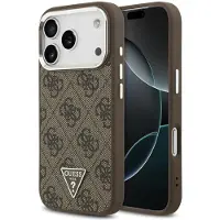 GUESS 4G Triangle Logo MagSafe-fodral för iPhone 17 Pro - brunt