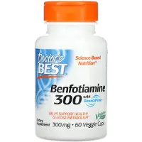 Doctors Best , Benfotiamin 300 med BenfoPure, 300 mg, 60 Veggie Kapslar