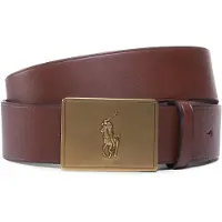 Ralph Lauren för män. 405691693002 Läderbälte med brunt hästspänne (40), Casual, Hud