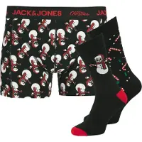 Jack & Jones Boxershorts 'JACSNOW SKULLS' grön / mörkröd / svart / vit