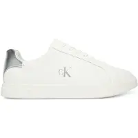 Calvin Klein Brooke Leather Silver Tab Trainers