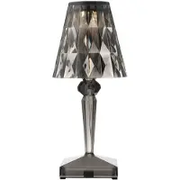 Kartell LED-bordslampa Batteri, 30 cm, rökgrå, IP54 Battery, Aluminium / grå / zink, Sovrum, Syntetmaterial, Design