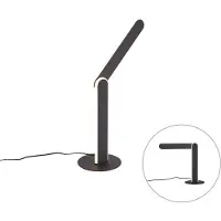 QAZQA Design bordslampa svart inkl. LED 3-stegs dimbar - Gate