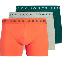 Jack & Jones Boxershorts 'JACBENNETT' gråmelerad / gran / orange