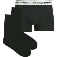 Jack & Jones Boxershorts 'JACORDINARY' ljusgrå / svart / vit