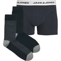 Jack & Jones Boxershorts 'JACORDINARY' marinblå / gråmelerad