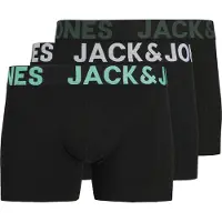 Jack & Jones Boxershorts 'JACELIAS' mörkgrön / svart / vit