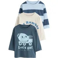 Next T-shirt kräm / blå / ljusblå / mörkblå
