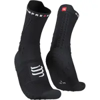 Compressport - Trail running kläder - Pro Racing Socks V4.0 Trail Black för Unisex - Storlek 39-41 - Svart