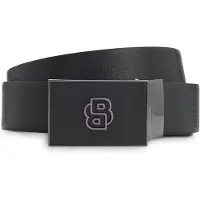 BOSS Reversible belt in Italian leather with interchangeable buckles