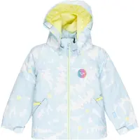 Roxy - Skidjackor barn - Snowy Tale Jacket Ice Blue Big Flower för Unisex - Barnstorlek 2 år - Blå