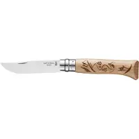 Opinel - Knivar och verktyg - Couteau Gravé Ski N°08 Hêtre för Unisex - Brun