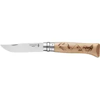 Opinel - Knivar och verktyg - Couteau Gravé Rando N°08 Hêtre för Unisex - Brun