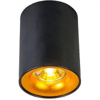 QAZQA Smart spotlight svart med guld inkl. GU10 WiFi-ljuskälla - Ronda