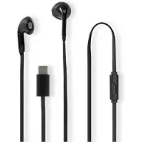 Ginza.se Nedis Trådbundna Hörlurar | USB-C(tm) | Kabellängd: 1.20 m | Inbygd mikrofon | Volymkontroll | Svart