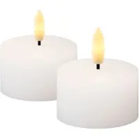 Sirius Home Sirius Sille Uppladdningsbart värmeljus Vit - Ø 6 cm - H 3,4 cm - 2 st