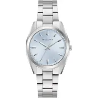 Bulova Surveyor Rostfritt Stål Ljusblå Urtavla Kvarts 96L345 Damklocka ljusblå färg