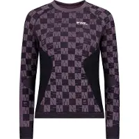 Mons Royale Women's Ascender Merino Seamless Long Sleeve Mauve/Black
