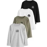 Next T-shirt gråmelerad / khaki / svart / vit