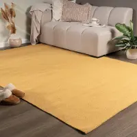 NATURL. Ullmatta | Reno ockragul hos Volero | 80x150cm | Ull | Enfärgad | Rektangulär | Plattvävd