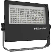 Megaman utomhus LED-spot Hugo, 90 W, 4000 K, IP66 Hugo, Svart, Aluminium / grå / zink, LED-utomhuslampa
