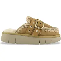 Mou för kvinnor. MU.FW531030A Bruna läderclogs med spänne (40), Hud, 3 till 5 cm, Ingen, Casual