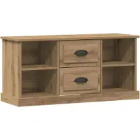 vidaXL TV-skåp med låda Artisan Ek 99,5 x 35,5 x 48 cm Konstruerat trä
