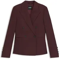 BOSS Slim-fit blazer in virgin-wool twill