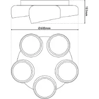 Naeve LED taklampa Eliora, dimbar, Vitt / opal, Vardagsrum / matsal, Metall, Modern, LED-taklampa