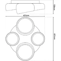 Näve LED taklampa Eliora, dimbar, Vitt / opal, Vardagsrum / matsal, Metall, Modern, LED-taklampa