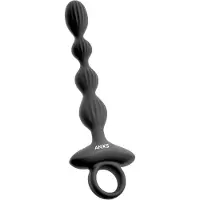 ANOS - 2-motorig anal vibrator med rörliga kulor (svart)