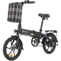 Electric Ride DYU A1F Pro Elcykel För Vuxen 250W Borstlös Motor 36V 7.5AH Litiumbatteri Vikbar E-cykel 16 Tums Däck Mini City Elcykel