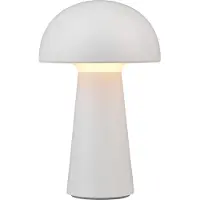 TRIO Leuchten LED-bordslampa Lennon IP44, batteri, touchdim, vit Lennon, dimbar, Vitt / opal, Syntetmaterial, Modern