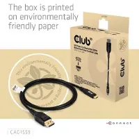 Club 3D USB-C-skärmkabel RJ45-kontakt 1.00 m Svart CAC-1559