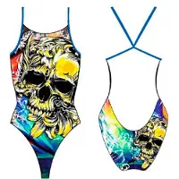 Turbo Hibiscus Pro Racer Thin Strap Baddräkt