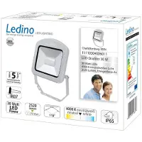 Ledino Utomhus LED-spot Charlottenburg silver 30W 4 000 K, Aluminium / grå / zink, Aluminium / grå / zink, Modern, LED-utomhuslampa