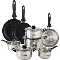 Wellhome Pk8176 Kastrullset Med Stekpannor 11 Bitar