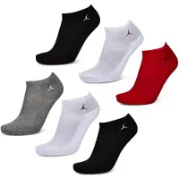 Jordan Strumpor - 6-pack - Kvart - Röd Gymnastiksal/Svart/Vit/Gr - - 37/40 - Strumpor