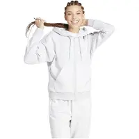 Adidas Sportsweatjacka 'Essentials' ljusgrå / vit