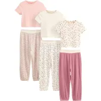 Next Pyjamas ljusbeige / grön / rosa / magenta