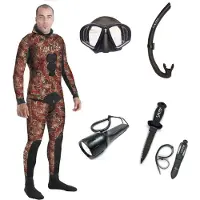 Spetton Pack Fire Red Camo Basic Pro 3 Mm Dykardräkt