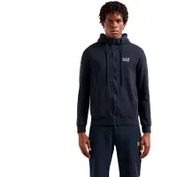 Emporio Armani för män. 8NPM38_PJVTZ Core Identity sweatshirt med huva i marinblå blandning (XXS), Casual, Bomull, Lång ärm, Marino
