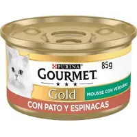 Purina Guld Gourmet Mousse Anka Med Spenat 24x85g Kattmat